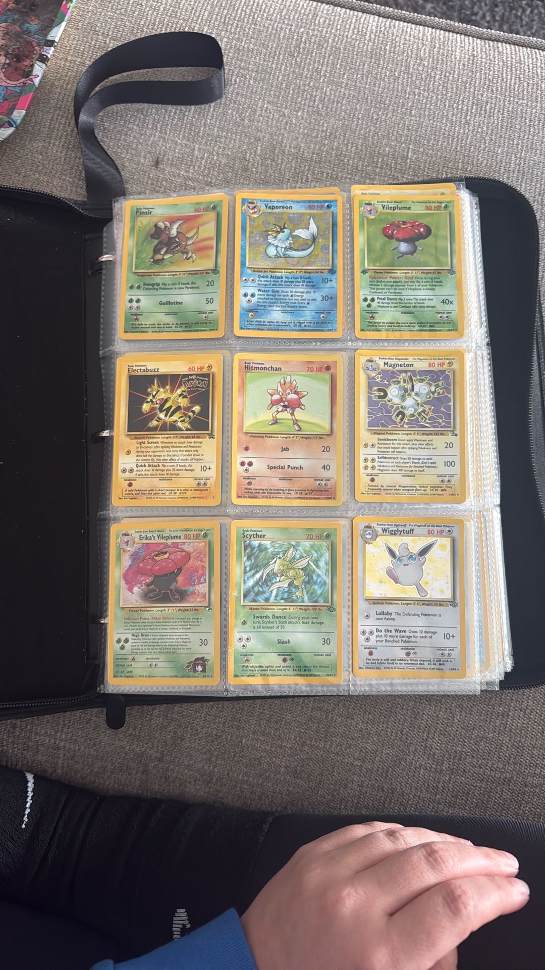 Bulk Binder Pokemon Cards Starter Set Holos, Base, Energy and trainer Cards.