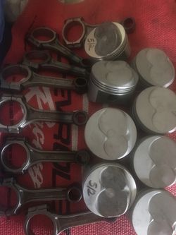 Manley Pistons used In Good Condition 12-5-TO-1-COMPRESSIONS 30-OVER AND CROWER Rods recondition With Brand New ARP Rod BOLTS FOR SB Chevy $150.00