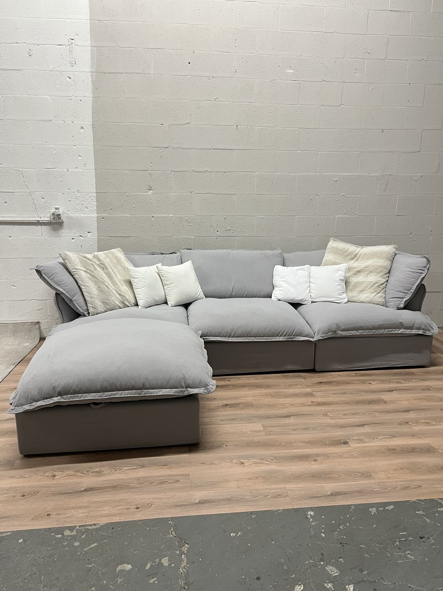 Light Gray Cloud Sectional (NEW)