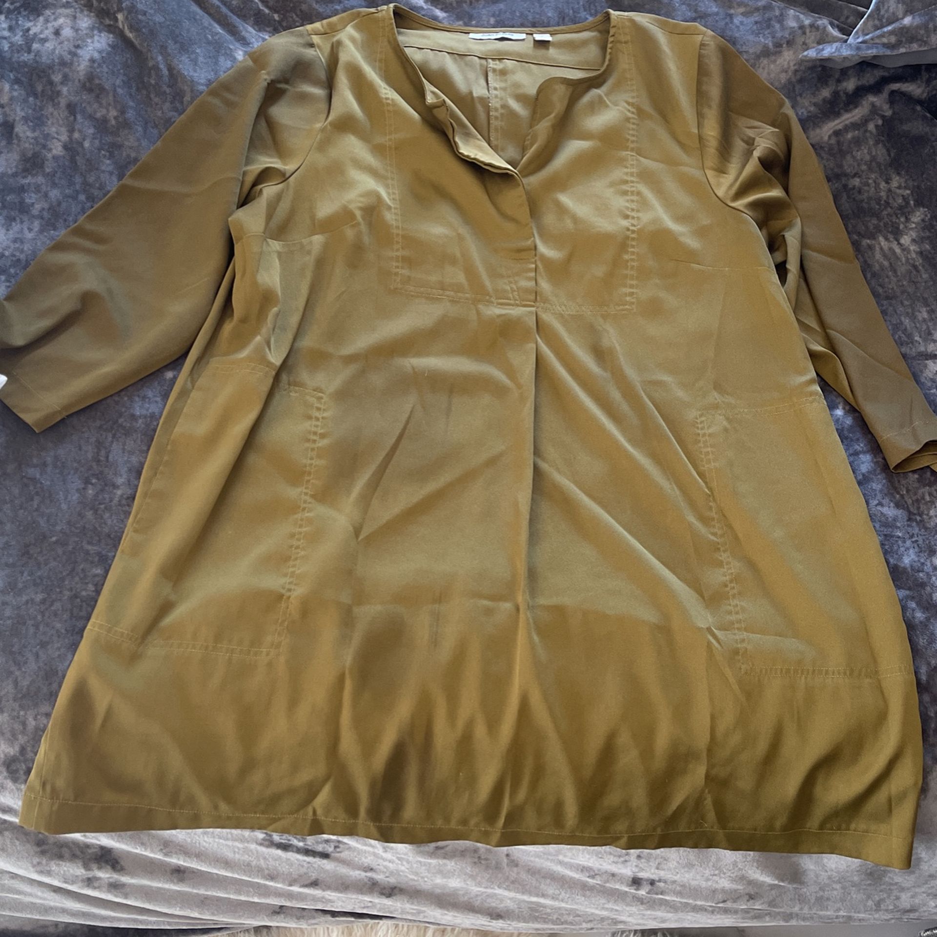Joan Rivers Khaki Green Tunic An Extra Large