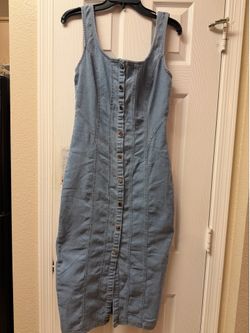 Express long denim dress