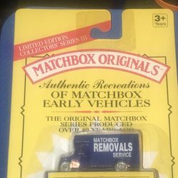MatchBox Originals Authentic Recreations Of MatchBox/Lesney Vehicles this 17A Moving Van Blue 1950’s style New in Package Series 3
