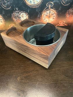 The bloc espresso knock box and tamp station