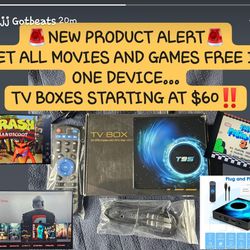 TV Box With Movies & Retro Games