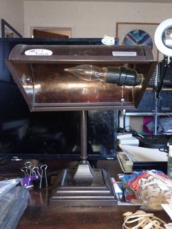 Vintage Style Bronze Banker's Desk Lamp