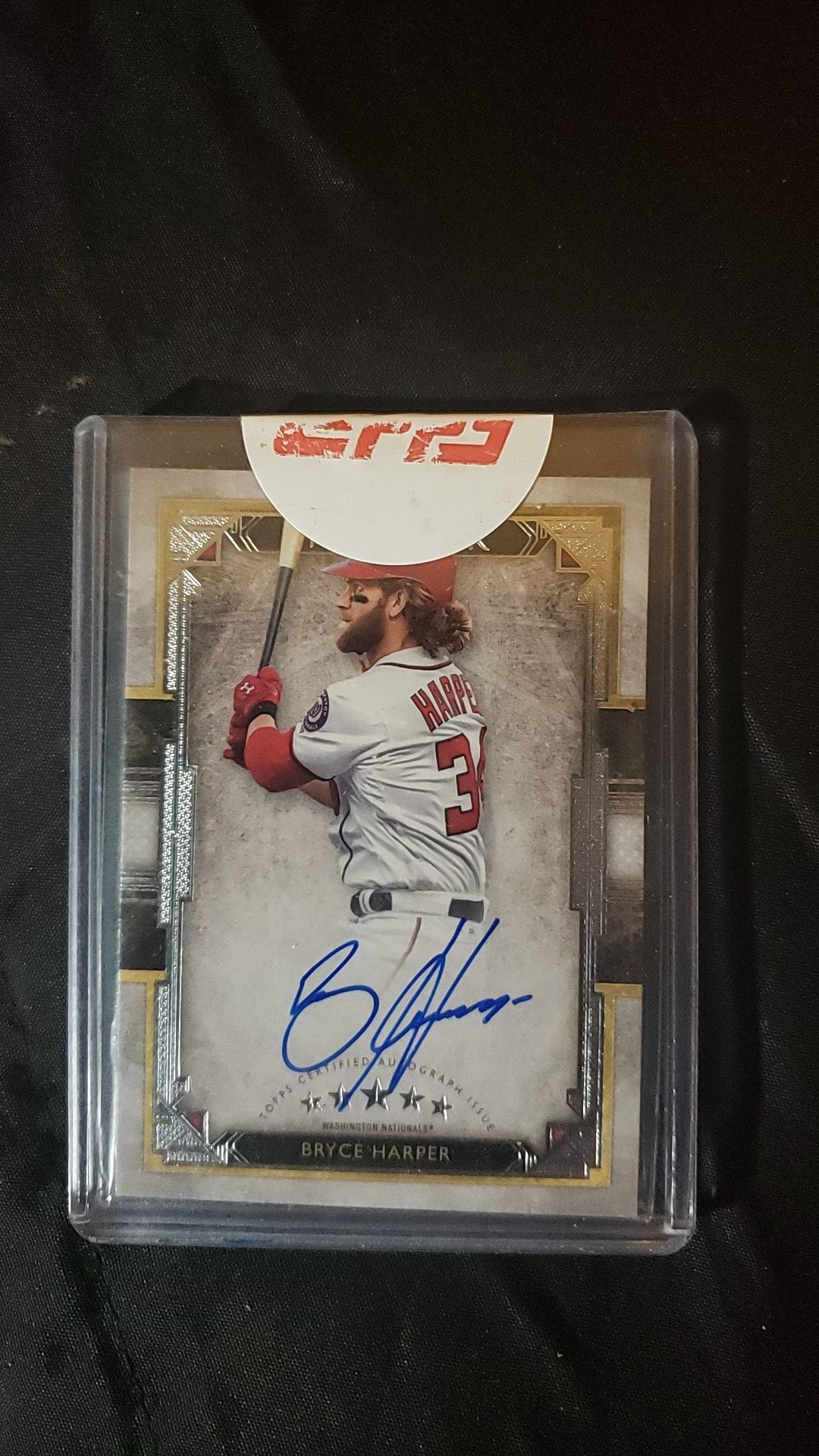 Bryce hopper autographed baseball card