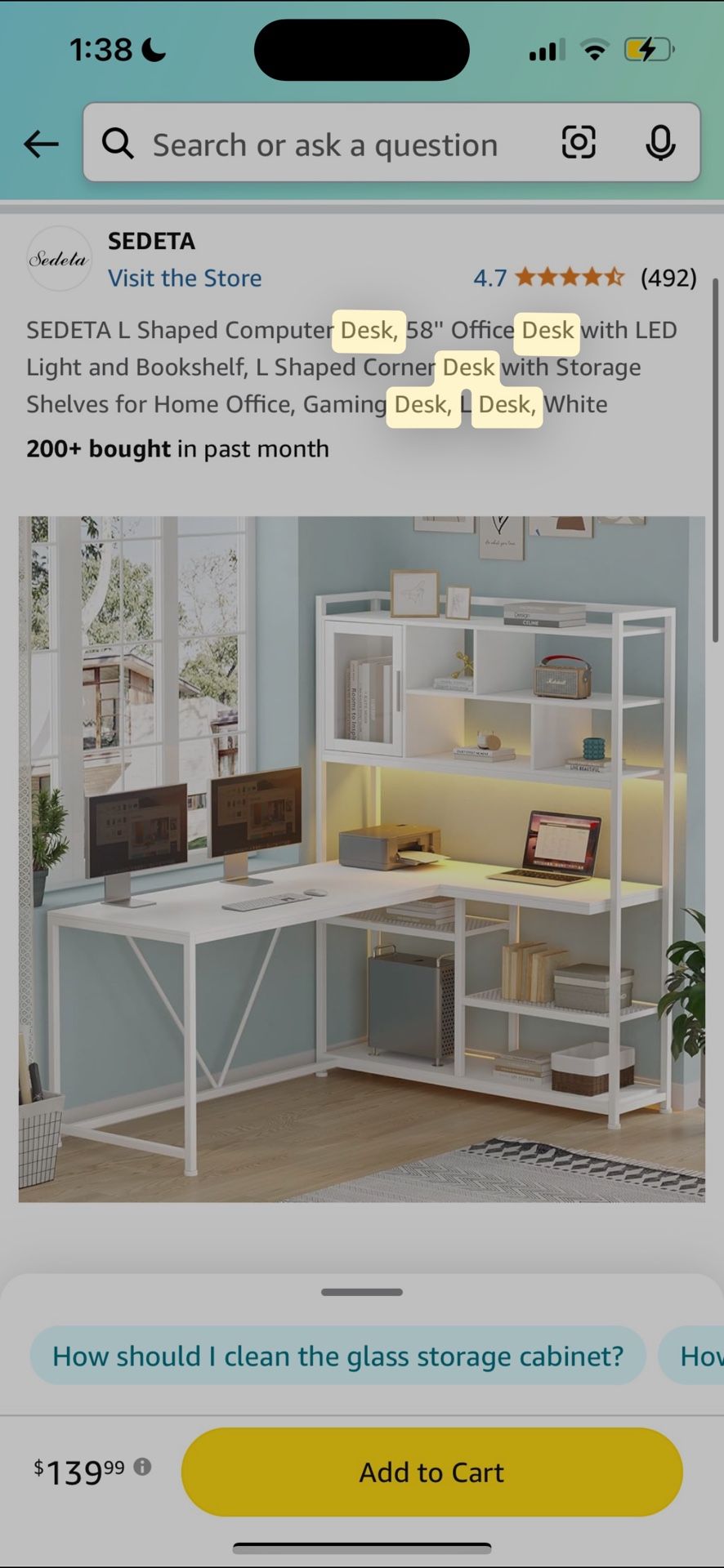 *New* L-Shaped Desk