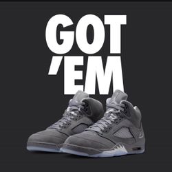 Jordan 5 Wolf Grey Size 10