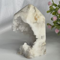 Natural White Druzy Agate