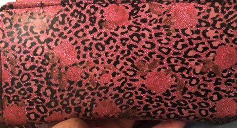 Pink Glitter Rose Wallet