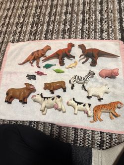 Plastic and rubber toy animals bundle