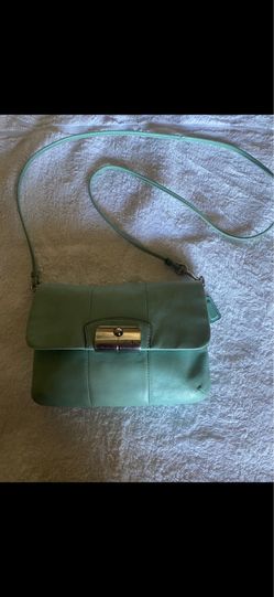 Coach Mint Green Leather Crossbody Bag