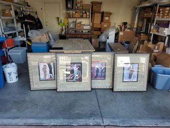 Set of 4 paintings art deco style