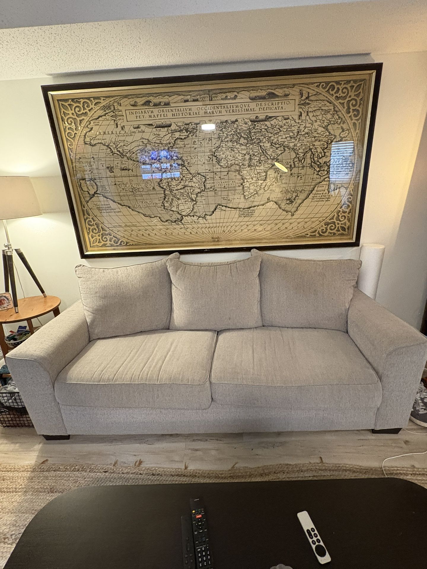 Tan Cloth Sofa…Great Condition