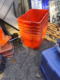 7 old style recycling bins