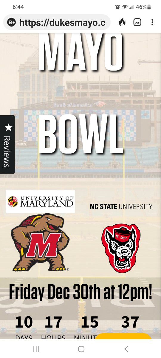 4 Tickets To NC STATE BOWL GAME