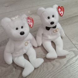 Ty Beanie Babies Mr. & Mrs. 2001 Wedding Bears