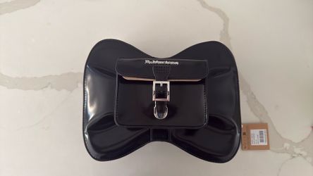 Dr. Martens Black Patent Leather Bow Bag