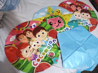 BRANDNEW,NEVER USED.. COCOMELON 4-PK. BALLOONS... ALL 4 FOR-$10..