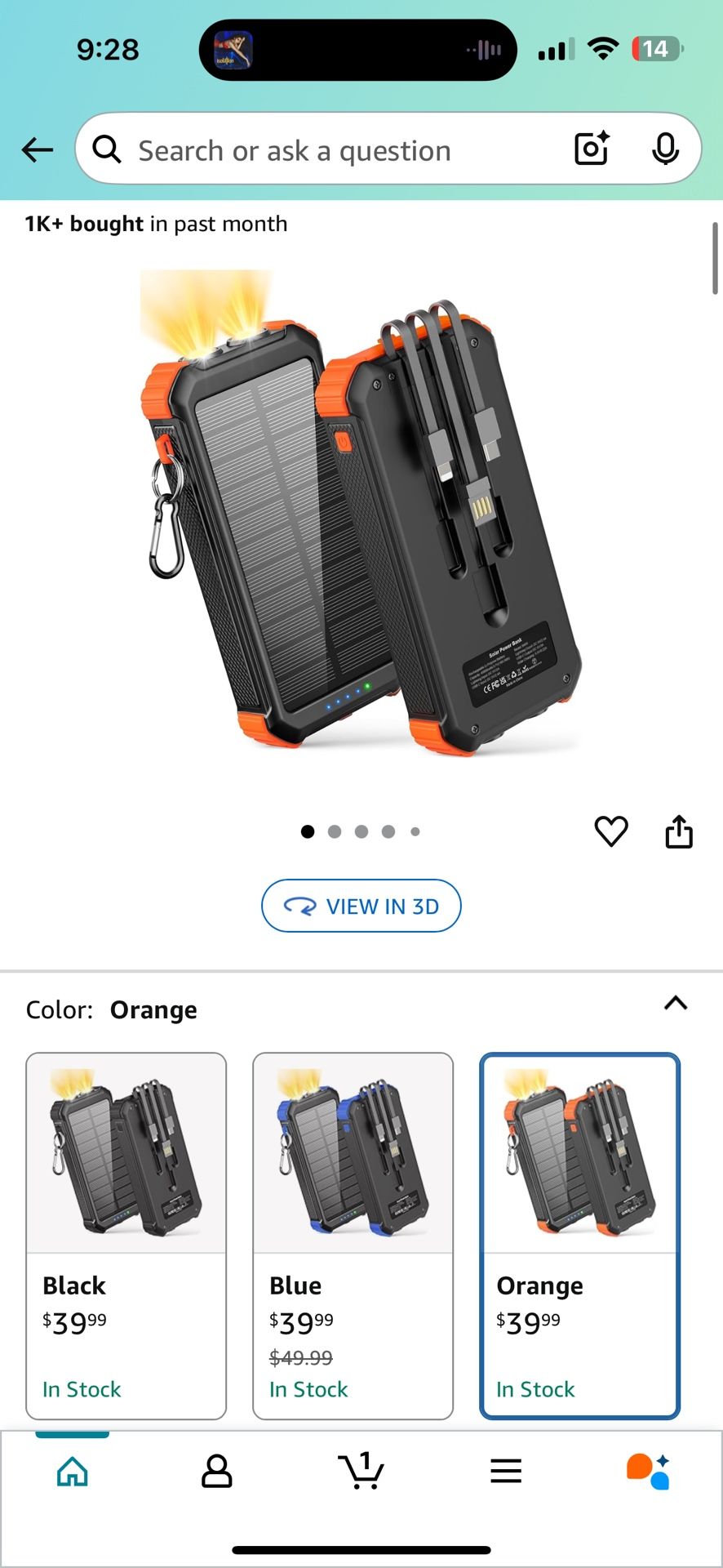 Solar Power Bank 45800 mAh