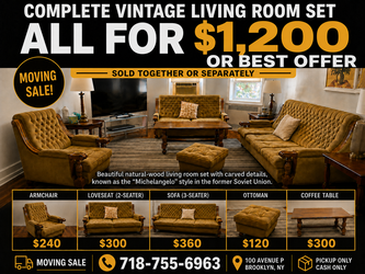 MOVING SALE – FINAL ITEMS MUST GO!