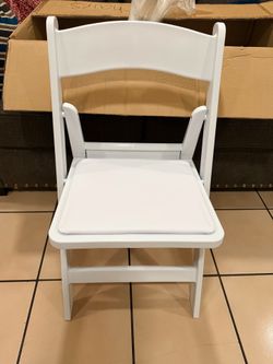 White Resin Folding Chair