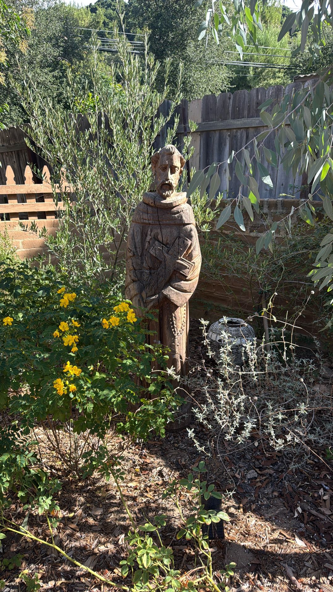 St Francis Carved Wood Statue