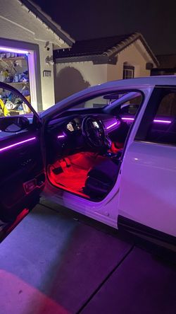 Ambient LED Car Interior Lights - Installed Look - RGB App Control