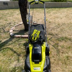 RYOBI ONE+ HP 18V Brushless 16 in. Cordless Battery Walk Behind Push Lawn Mower with (1) 4.0 Ah Batteries and (1) Charger