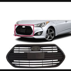 New Front Grille Radiator Cover Matte Black For Hyundai Veloster Turbo 2013-17 (D537)