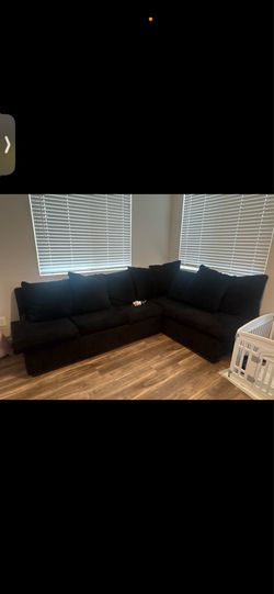 Black velvet couches