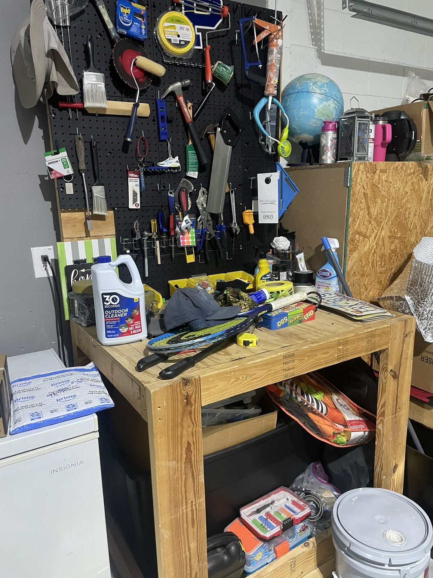Storage Unit W/pegpoard (tools Not Included)