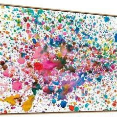 20" x 40" Framed Abstract Watercolor Paint Splash Effect Canvas Print Wall Art Décor ⭐NEW IN BOX⭐