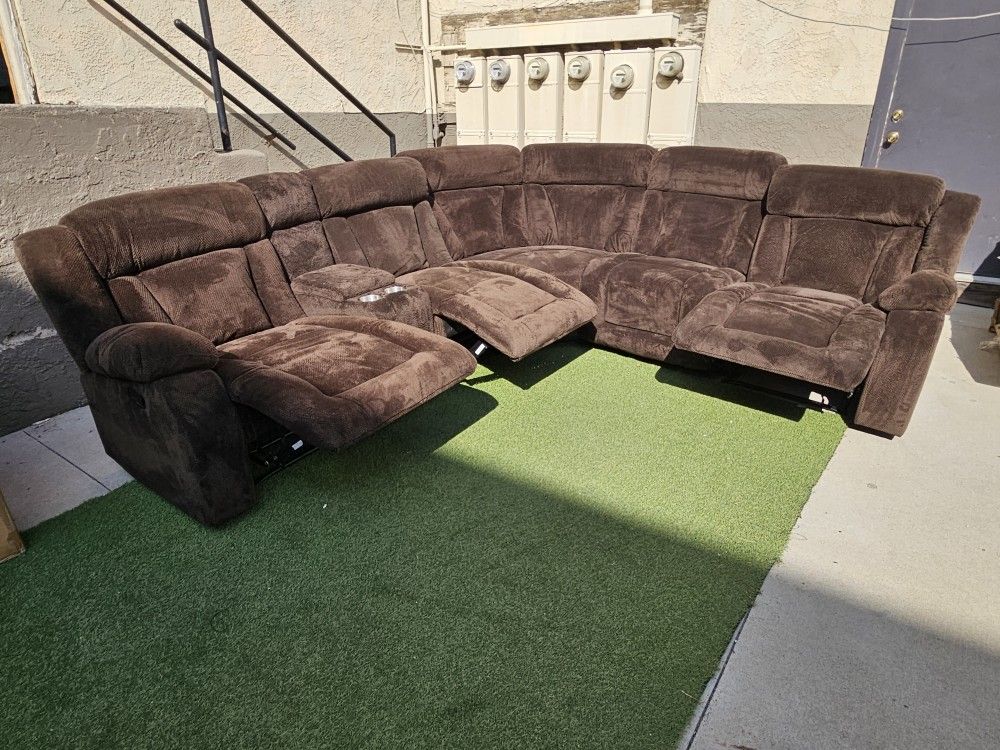 New Sectional 3 Recliners $749