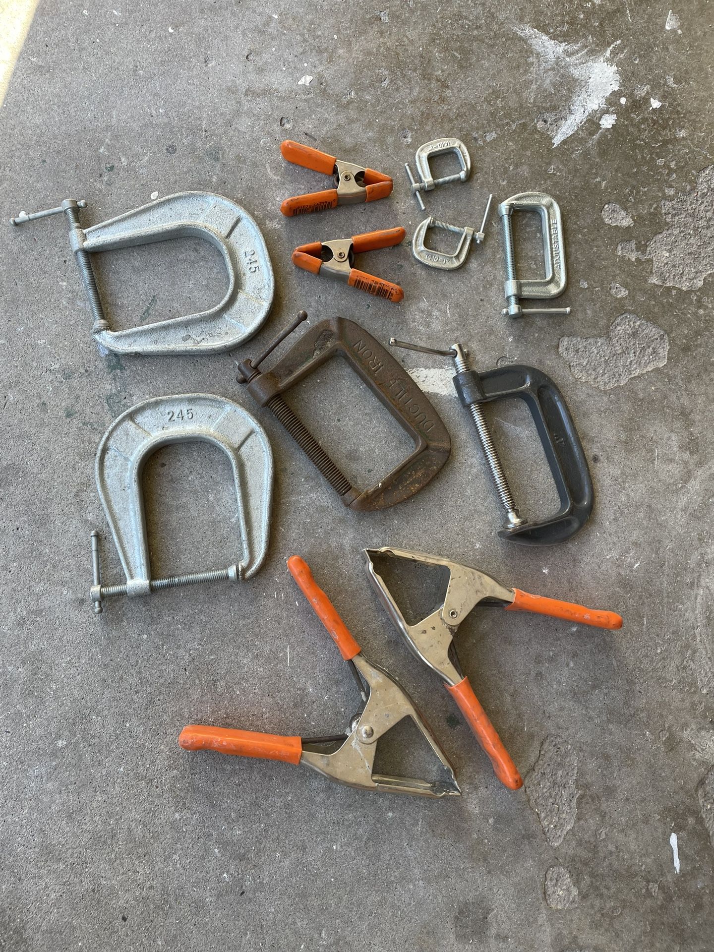 11 Pieces  Assorted  C- Clamps Set.