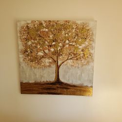 Beautiful Tree Painting on Canvas 