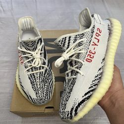 Size 11 Adidas Yeezy 350 V2 Zebra Boost White Kanye West Og All Preowned CP9654