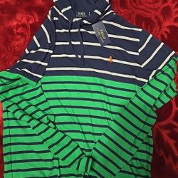 Mens Striped Colorblocked Long-Sleeve Hooded T-shirt by Polo Ralph Lauren
100 cotton
SMOKE AND PET FREE HOME
 $65 
