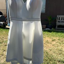 White cream dress
