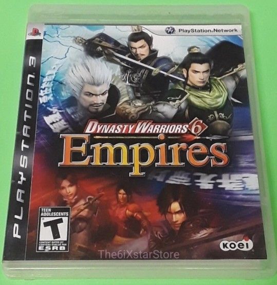 DYNASTY WARRIORS 6 PS3 Game - 2009 Playstation 3 MINT Disc Empires Action Battle