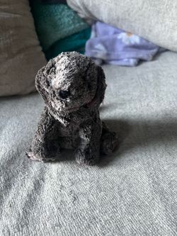 Ty Beanie Babies Frisbee Gray Dog Plush Beanbag 2001 Vintage