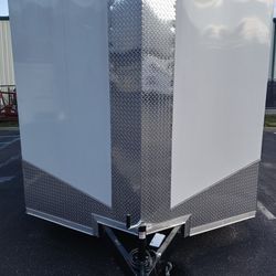 8.5x24ft Enclosed Vnose Trailer Brand New Moving Storage Cargo Traveling ATV UTV SXS RZR Bike Motorcycle Hauler