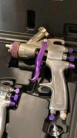 HVLP Spray Gun with Purple Accents
