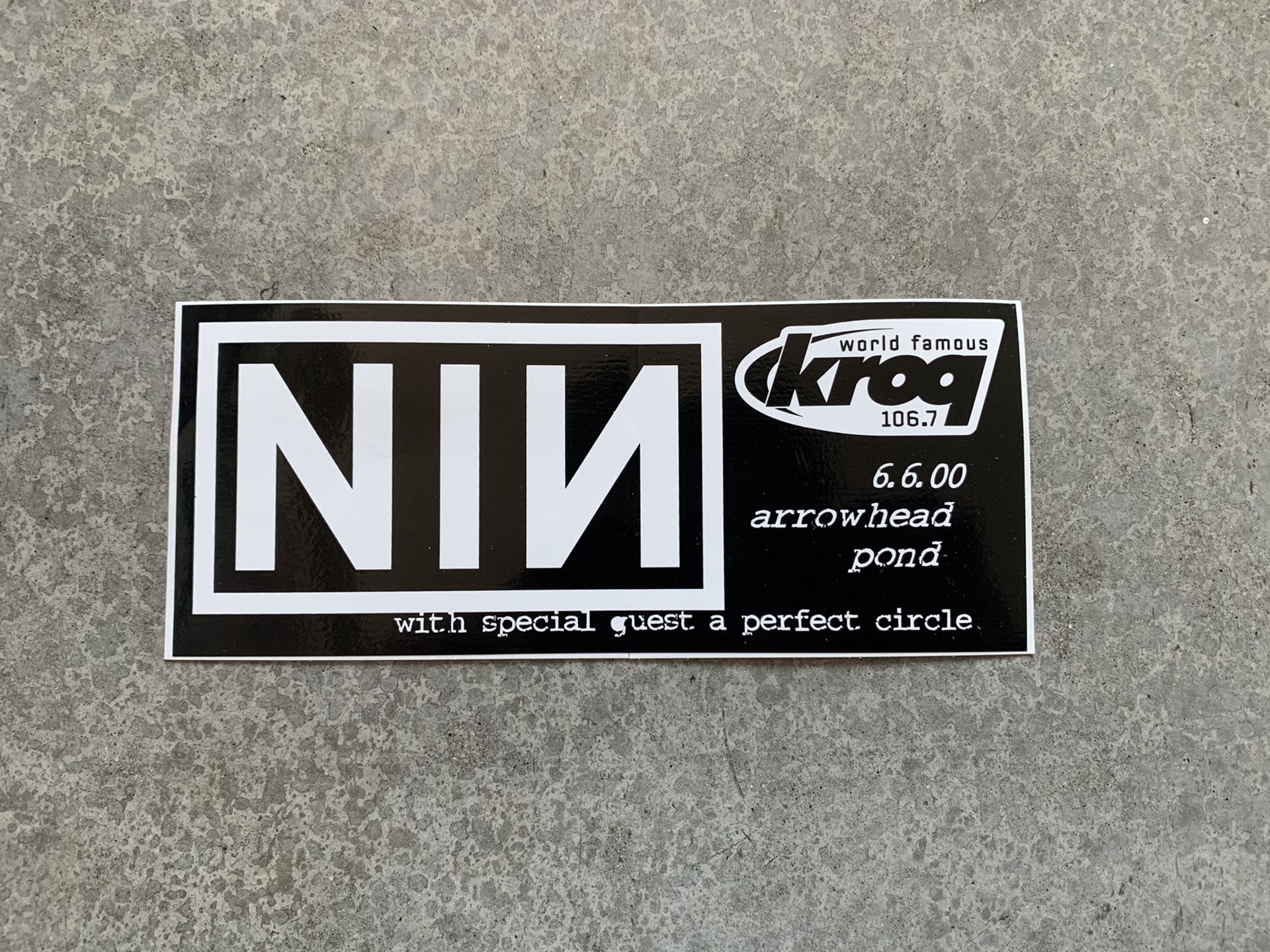 KROQ x Nine Inch Nails - sticker - 2000