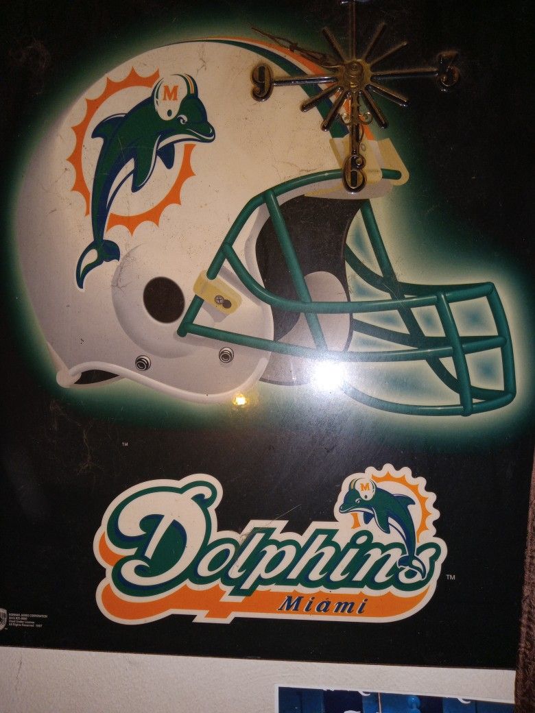 Miami Dolphins Clock