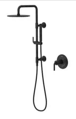 Pfister Tenet Shower Rail With Diverter In Matte Black Valve Included
