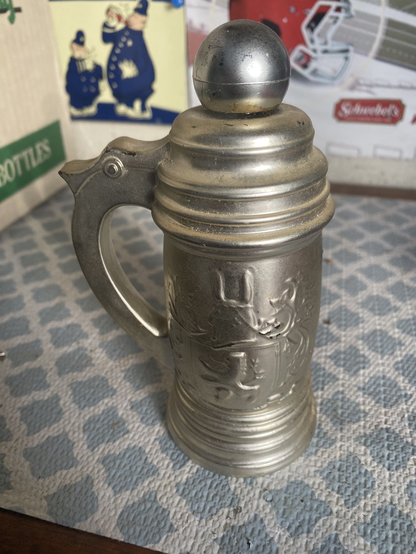 Silver Beer Stein Avon Cologne Bottle