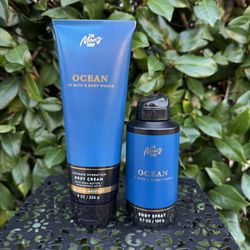 Ocean Bath & Body Works Body Mist and Cream Set