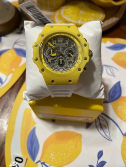 Invicta Racing Vaulthan 69686 Men’s Watch 44mm White Yellow Skeleton Dial