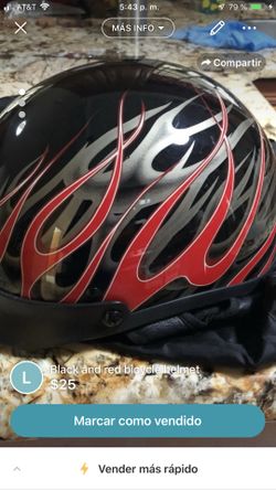 BLACK AND RED HELMET
